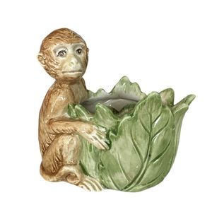 Vintage Fitz & Floyd 1986 Monkey Planter/Candle Holder